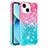 Custodia Silicone Cover Morbida Bling-Bling S02 per Apple iPhone 14 Plus Rosa