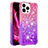 Custodia Silicone Cover Morbida Bling-Bling S02 per Apple iPhone 15 Pro Max Rosa Caldo