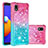 Custodia Silicone Cover Morbida Bling-Bling S02 per Samsung Galaxy A01 Core Rosa