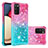 Custodia Silicone Cover Morbida Bling-Bling S02 per Samsung Galaxy A02s Rosa