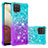 Custodia Silicone Cover Morbida Bling-Bling S02 per Samsung Galaxy A12 5G Cielo Blu