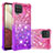 Custodia Silicone Cover Morbida Bling-Bling S02 per Samsung Galaxy A12 Nacho Rosa Caldo