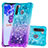 Custodia Silicone Cover Morbida Bling-Bling S02 per Samsung Galaxy A21 European Cielo Blu