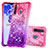 Custodia Silicone Cover Morbida Bling-Bling S02 per Samsung Galaxy A21 European Rosa Caldo