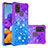 Custodia Silicone Cover Morbida Bling-Bling S02 per Samsung Galaxy A21s Viola