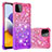 Custodia Silicone Cover Morbida Bling-Bling S02 per Samsung Galaxy A22 5G Rosa Caldo
