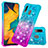 Custodia Silicone Cover Morbida Bling-Bling S02 per Samsung Galaxy A30 Cielo Blu