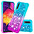 Custodia Silicone Cover Morbida Bling-Bling S02 per Samsung Galaxy A30S Cielo Blu