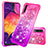 Custodia Silicone Cover Morbida Bling-Bling S02 per Samsung Galaxy A30S Rosa Caldo