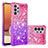 Custodia Silicone Cover Morbida Bling-Bling S02 per Samsung Galaxy A32 4G Rosa Caldo