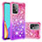 Custodia Silicone Cover Morbida Bling-Bling S02 per Samsung Galaxy A52 4G Rosa Caldo