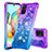 Custodia Silicone Cover Morbida Bling-Bling S02 per Samsung Galaxy A71 4G A715 Viola