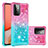 Custodia Silicone Cover Morbida Bling-Bling S02 per Samsung Galaxy A72 4G Rosa