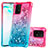 Custodia Silicone Cover Morbida Bling-Bling S02 per Samsung Galaxy A91 Rosa