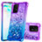 Custodia Silicone Cover Morbida Bling-Bling S02 per Samsung Galaxy A91 Viola