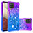 Custodia Silicone Cover Morbida Bling-Bling S02 per Samsung Galaxy F12 Viola