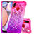 Custodia Silicone Cover Morbida Bling-Bling S02 per Samsung Galaxy M01s Rosa Caldo