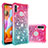 Custodia Silicone Cover Morbida Bling-Bling S02 per Samsung Galaxy M11 Rosa