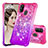 Custodia Silicone Cover Morbida Bling-Bling S02 per Samsung Galaxy M30s Rosa Caldo