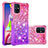 Custodia Silicone Cover Morbida Bling-Bling S02 per Samsung Galaxy M51 Rosa Caldo