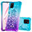 Custodia Silicone Cover Morbida Bling-Bling S02 per Samsung Galaxy M60s Cielo Blu