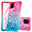 Custodia Silicone Cover Morbida Bling-Bling S02 per Samsung Galaxy M60s Rosa