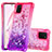 Custodia Silicone Cover Morbida Bling-Bling S02 per Samsung Galaxy M60s Rosa Caldo