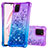 Custodia Silicone Cover Morbida Bling-Bling S02 per Samsung Galaxy M60s Viola