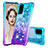 Custodia Silicone Cover Morbida Bling-Bling S02 per Samsung Galaxy S20 Cielo Blu