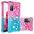 Custodia Silicone Cover Morbida Bling-Bling S02 per Samsung Galaxy S20 FE 4G Rosa