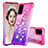 Custodia Silicone Cover Morbida Bling-Bling S02 per Samsung Galaxy S20 Rosa Caldo