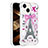 Custodia Silicone Cover Morbida Bling-Bling S03 per Apple iPhone 13 Oro Rosa