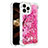 Custodia Silicone Cover Morbida Bling-Bling S03 per Apple iPhone 13 Pro Max Rosa Caldo