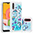 Custodia Silicone Cover Morbida Bling-Bling S03 per Samsung Galaxy A01 SM-A015 Cielo Blu