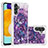 Custodia Silicone Cover Morbida Bling-Bling S03 per Samsung Galaxy A04s Viola