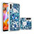 Custodia Silicone Cover Morbida Bling-Bling S03 per Samsung Galaxy A11 Blu