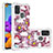 Custodia Silicone Cover Morbida Bling-Bling S03 per Samsung Galaxy A21s Rosso