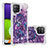 Custodia Silicone Cover Morbida Bling-Bling S03 per Samsung Galaxy A22 4G Viola