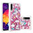 Custodia Silicone Cover Morbida Bling-Bling S03 per Samsung Galaxy A30S Rosso