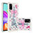 Custodia Silicone Cover Morbida Bling-Bling S03 per Samsung Galaxy A41 Rosa
