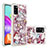 Custodia Silicone Cover Morbida Bling-Bling S03 per Samsung Galaxy A41 Rosso