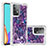 Custodia Silicone Cover Morbida Bling-Bling S03 per Samsung Galaxy A52 4G Viola