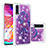 Custodia Silicone Cover Morbida Bling-Bling S03 per Samsung Galaxy A70 Viola