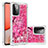 Custodia Silicone Cover Morbida Bling-Bling S03 per Samsung Galaxy A72 4G Rosa Caldo