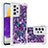 Custodia Silicone Cover Morbida Bling-Bling S03 per Samsung Galaxy A73 5G Viola