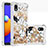 Custodia Silicone Cover Morbida Bling-Bling S03 per Samsung Galaxy M01 Core Oro