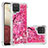 Custodia Silicone Cover Morbida Bling-Bling S03 per Samsung Galaxy M12 Rosa Caldo