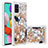 Custodia Silicone Cover Morbida Bling-Bling S03 per Samsung Galaxy M40S Oro