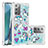 Custodia Silicone Cover Morbida Bling-Bling S03 per Samsung Galaxy Note 20 5G Cielo Blu