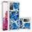 Custodia Silicone Cover Morbida Bling-Bling S03 per Samsung Galaxy S20 FE (2022) 5G Blu